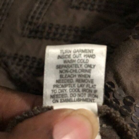 Express green sheer back sequin dress size medium - Picture 11 of 11